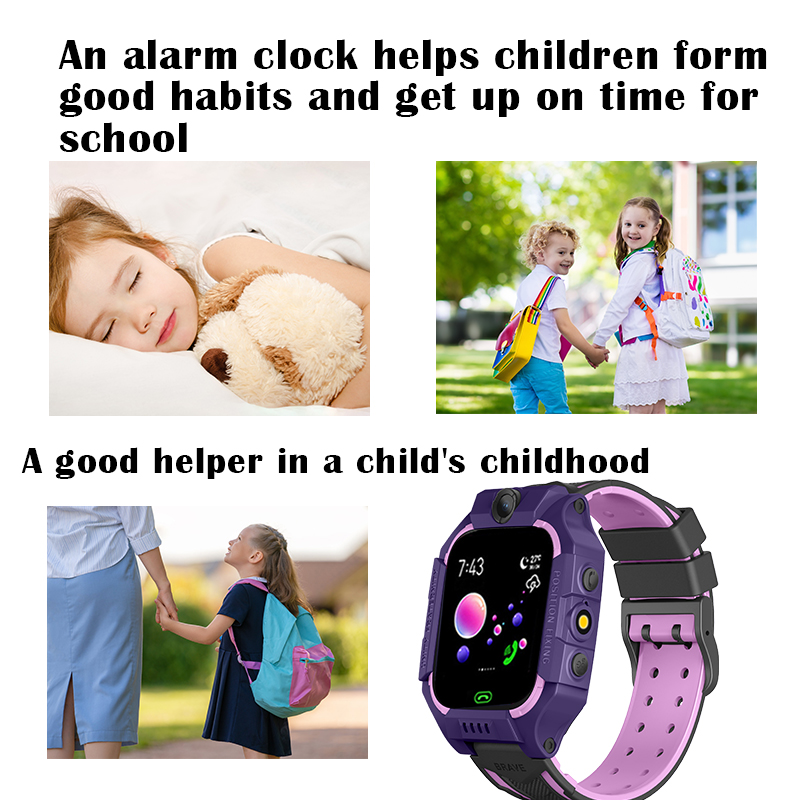 Children's smartwatch with tracker, camera, call, WeChat, game, flashlight, SOS alarm function, touch screen phone, student gift. 