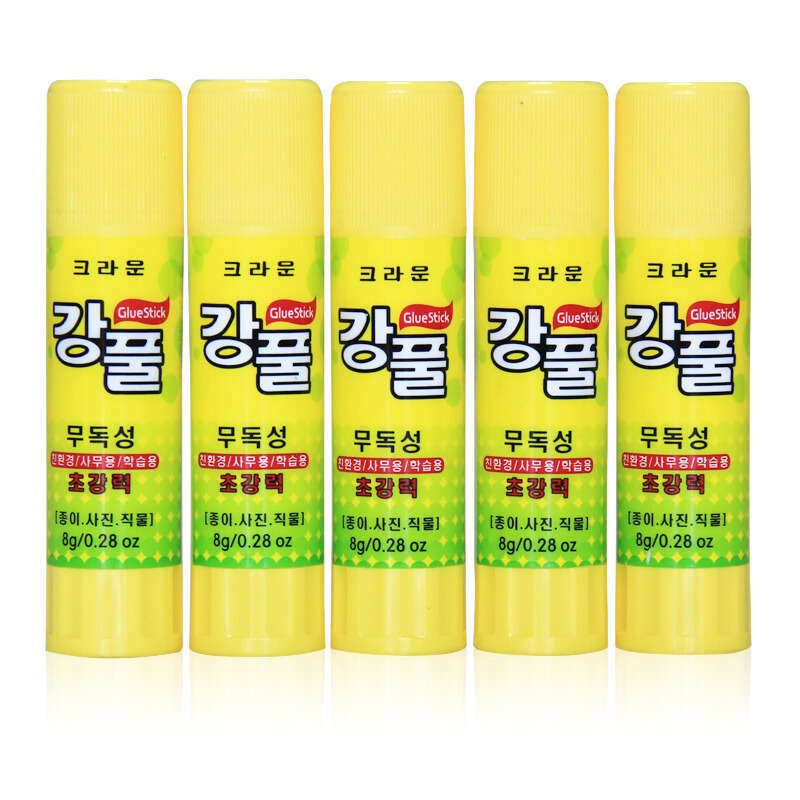 South Korea Crown Yellow 8/15/25/35g Glue Stick MUNGYO Korean Solid Adhesive Student Stationery Has Good Viscosity. 
