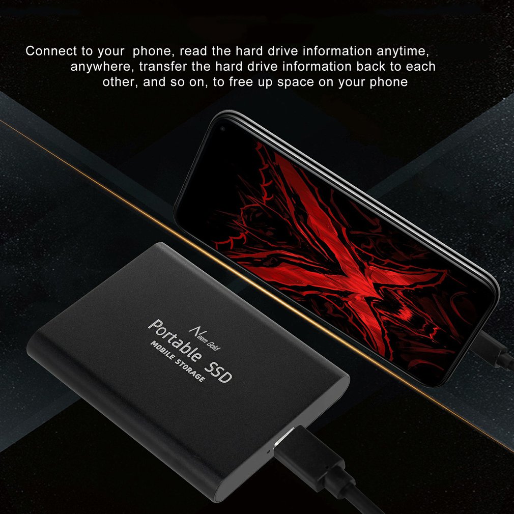 【FUPANG】2TB mobile hard USB high-speed portable drive box SSD hardisk. 