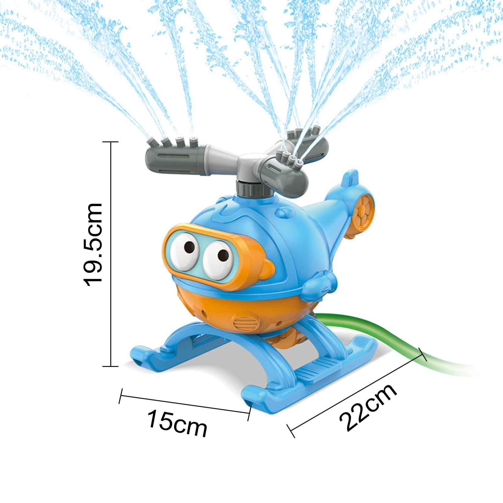 Depending on your water pressure, this outdoor kids spri ler sprays up to 30-42 incs high. Divided into multiple out s, t pressure of water sprayed from t holes in t pipe is comp ely safe for your children and pets.. 