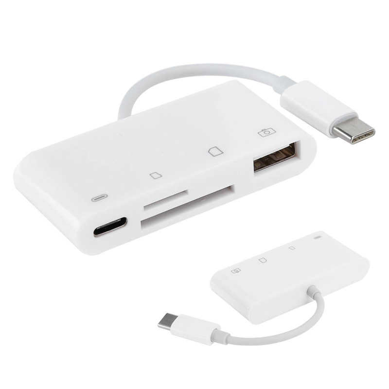 【VisioN Shop】Type-C 4 In 1 USB Trans-Flash Memory Reader OTG Adapter. 
