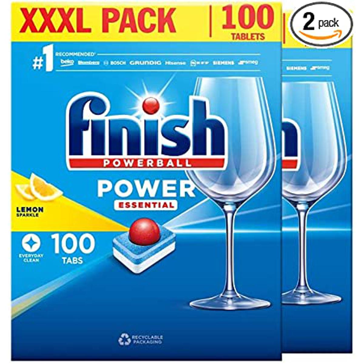 Finish Powerball All In One Deep Clean Dishwasher Lemon Sparkle - 100 Tablets