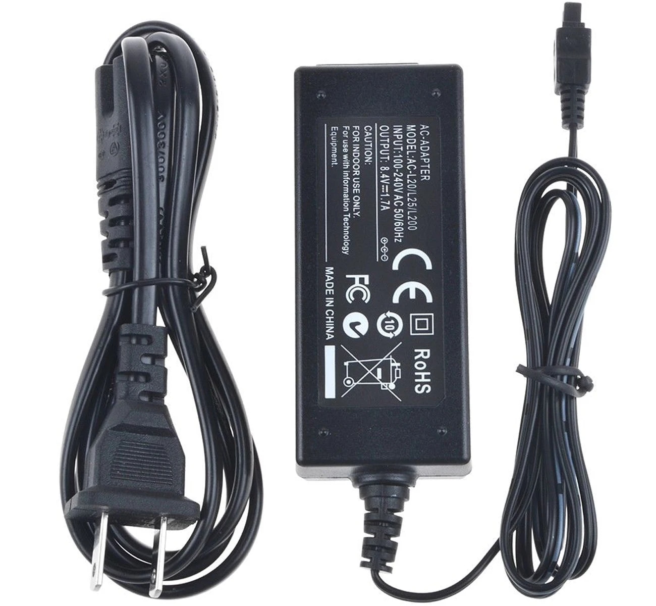 AC Power Adapter Charger for Sony DCR-HC30E, DCR-HC32E, DCR-HC33E, DCR-HC35E, DCR-HC36E, DCR-HC37E, DCR-HC38E Handycam Camcorder. 