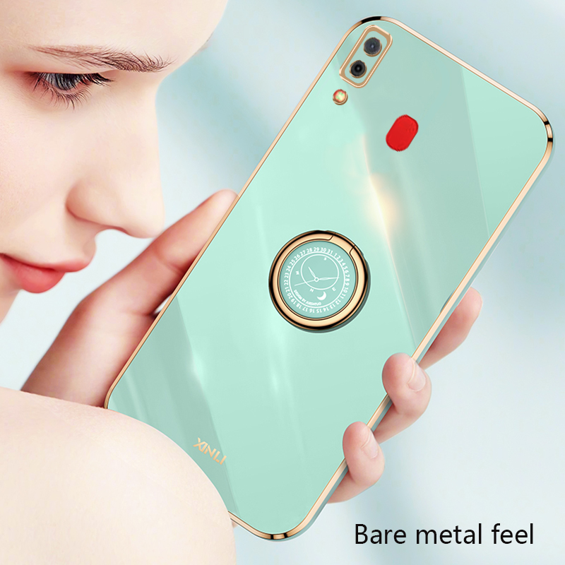 Tokifu For Samsung Galaxy A30 Back Cover Luxury 6D Plating Soft Cases Silicone Phone Cases With Stand. 