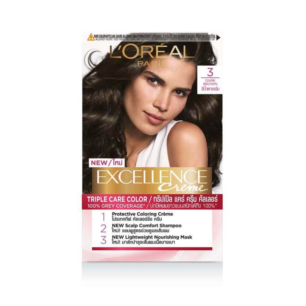 L'Oreal Paris Excellence Crème Natural Dark Brown #3 | Guardian Singapore