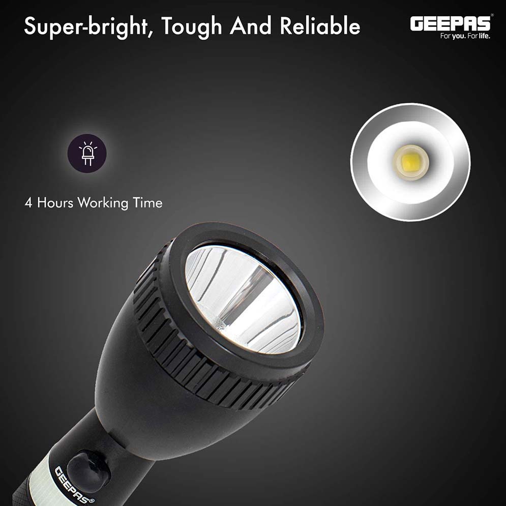 Geepas GFL3803 Rechargeable LED Flash Light Torch Light. 