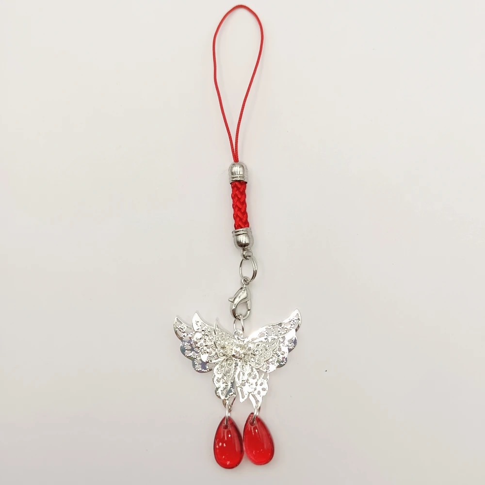 Anime Tian Guan Ci Fu Cosplay Keychain Heaven Official's Blessing Hua Cheng Xie Lian Butterfly Pendant Phone Chain Keyrings Gift. 