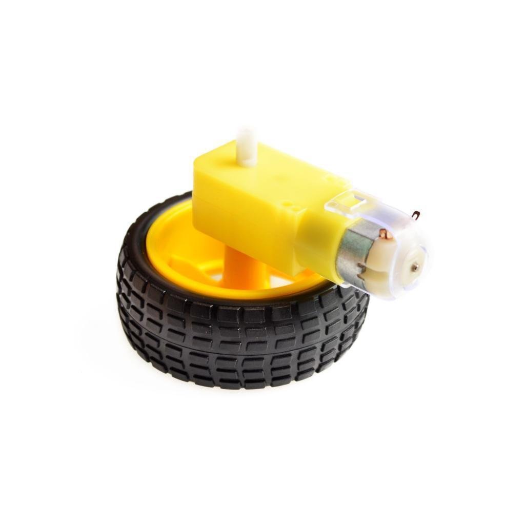 YELLOW Plastic Gear Motor DC 3V 6V 130RPM Gear Motor Dual Shaft Smart Robot Car TT Gear Motor Double Shaft Dual Axis Geared Motor 3V Gear Motor Tool Sets. 