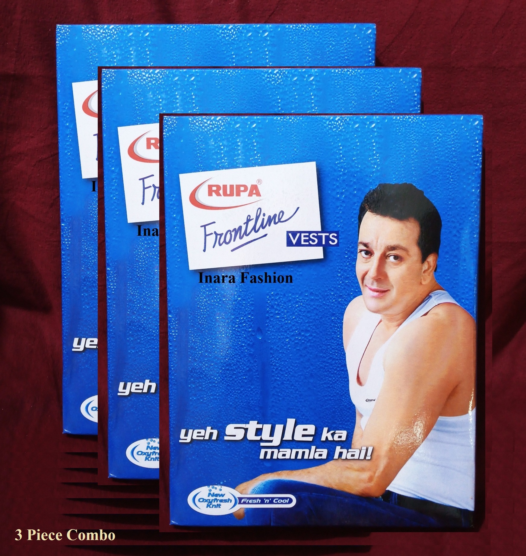 Stylish Rupa Frontline Cotton Vest For Men - 3 Piece Set