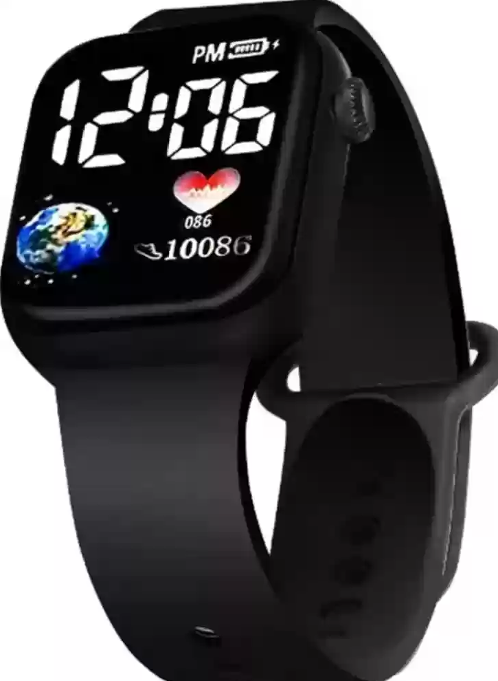 Men's Watch LED Digital Watch for Men Women Sports Silicone Watch Unisex