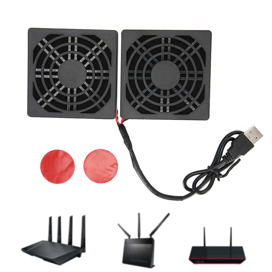 Router Cooler Anti-Dust Computer Fan Efficient Heat Dissipation for PC Cooling The
