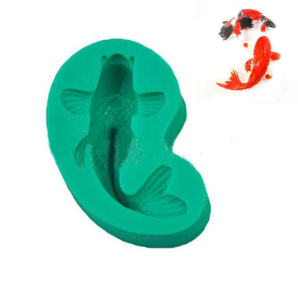 【happy one】New Koi Animal Fondant Cake Chocolate Molds for Kicthen Baking Decorstions Mold Tools. 