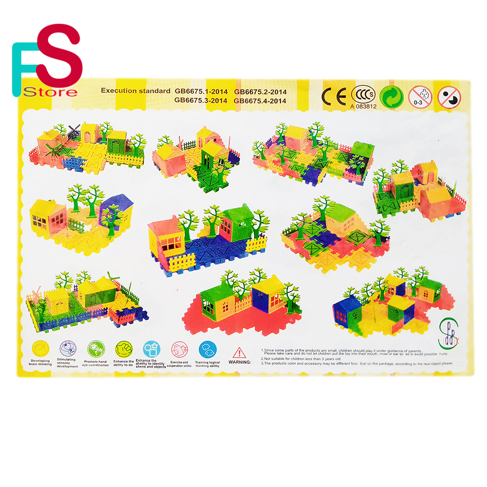 Educational Building Blocks Set For Kids -24 Pcs Plastic Building Block Set Toy For Kids (Multicolor). 