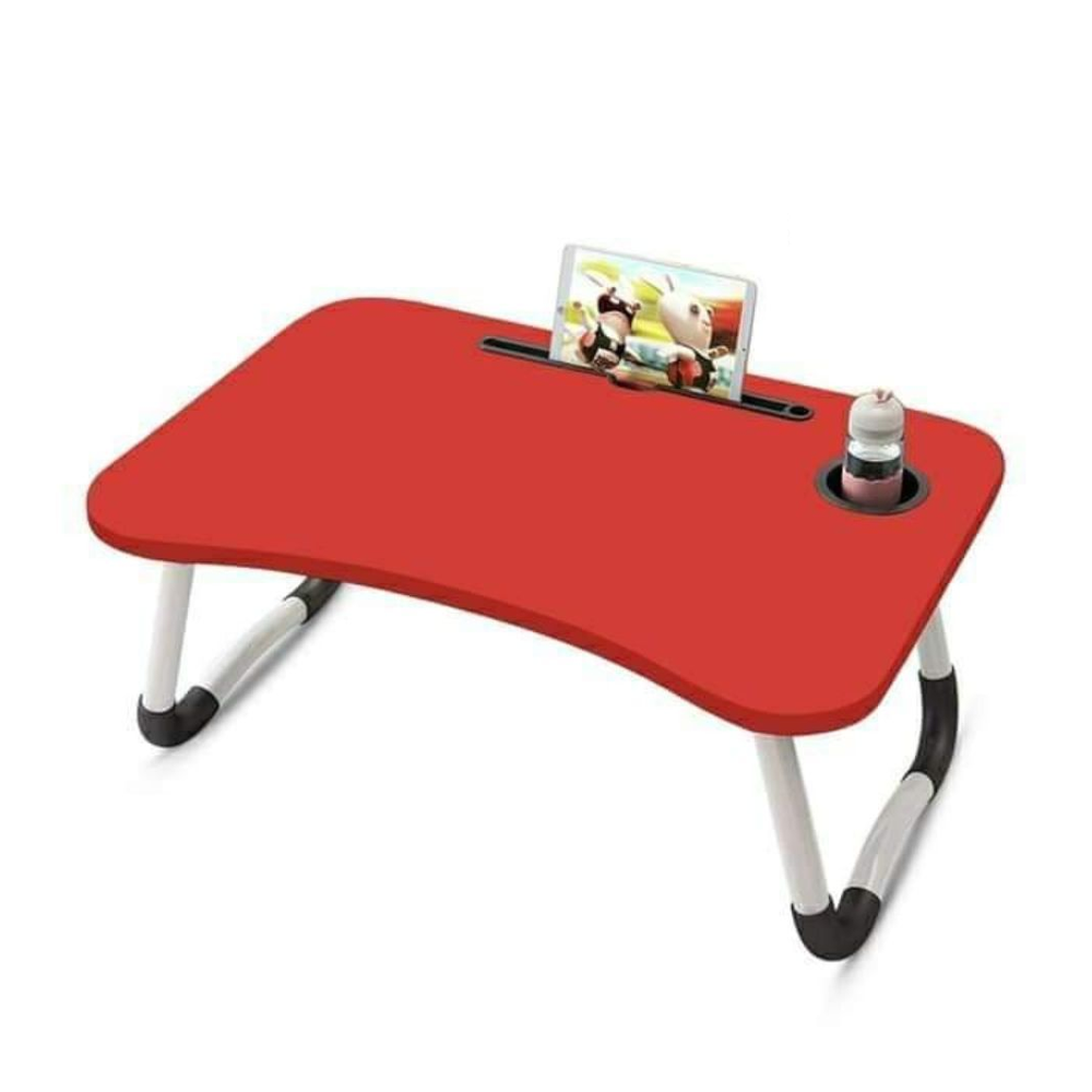 Smart Multi-Purpose Portable Laptop Table, Study Table, Bed Table, Breakfast Table With Dock Stand And Foldable/Ergonomic & Rounded Edges/Non-Slip Legs - Laptop Table - Laptop Table