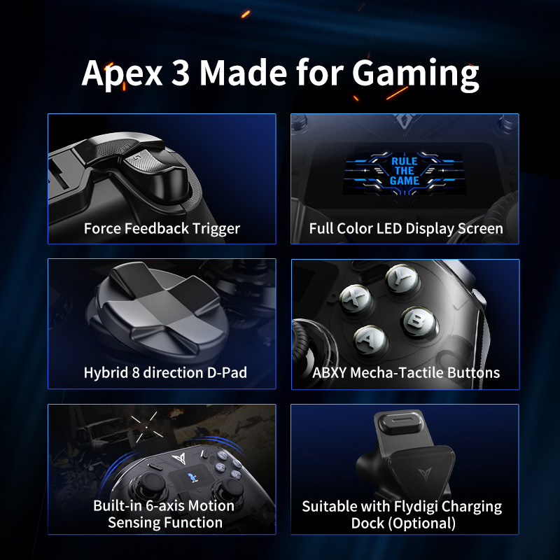 Flydigi Apex 3 Elite Gaming Controller Support Windows/Switch/Android/PC Gamepad. 