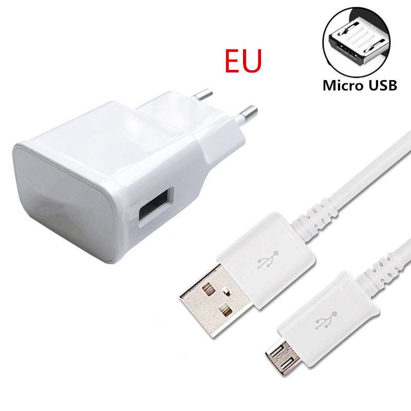 【happy one】5V 2A EU Plug Charger Adapter Micro USB Charging Cable For Samsung J3 J5 J7 J4 J6 + A6 A7 A8 J2 A3 Wall Charger. 