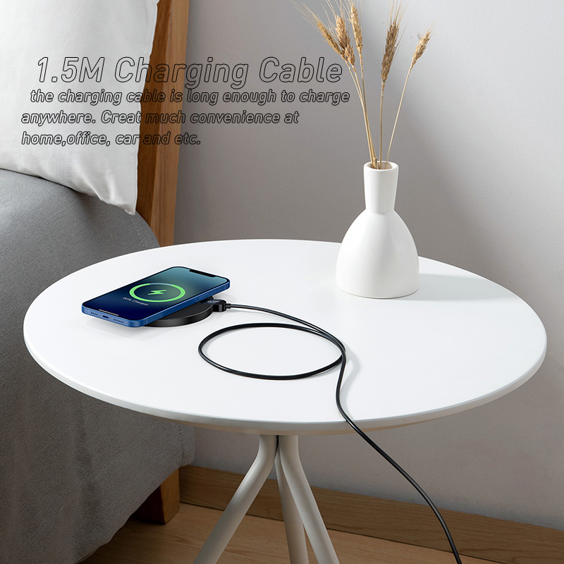 Baseus 15W Wireless Chargers For iPhone 14 12 Samsung LED Display Desktop Wireless Charging Pad For Airpods Fast Charger. 