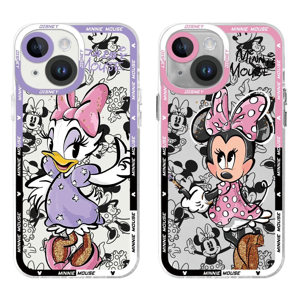 Disney Mickey Minnie Mouse Case for Apple iPhone 8 12 Mini 13 Pro Max 11 15 Plus 7 X XS SE XR 14 Pro Cover Clear Silicone. 