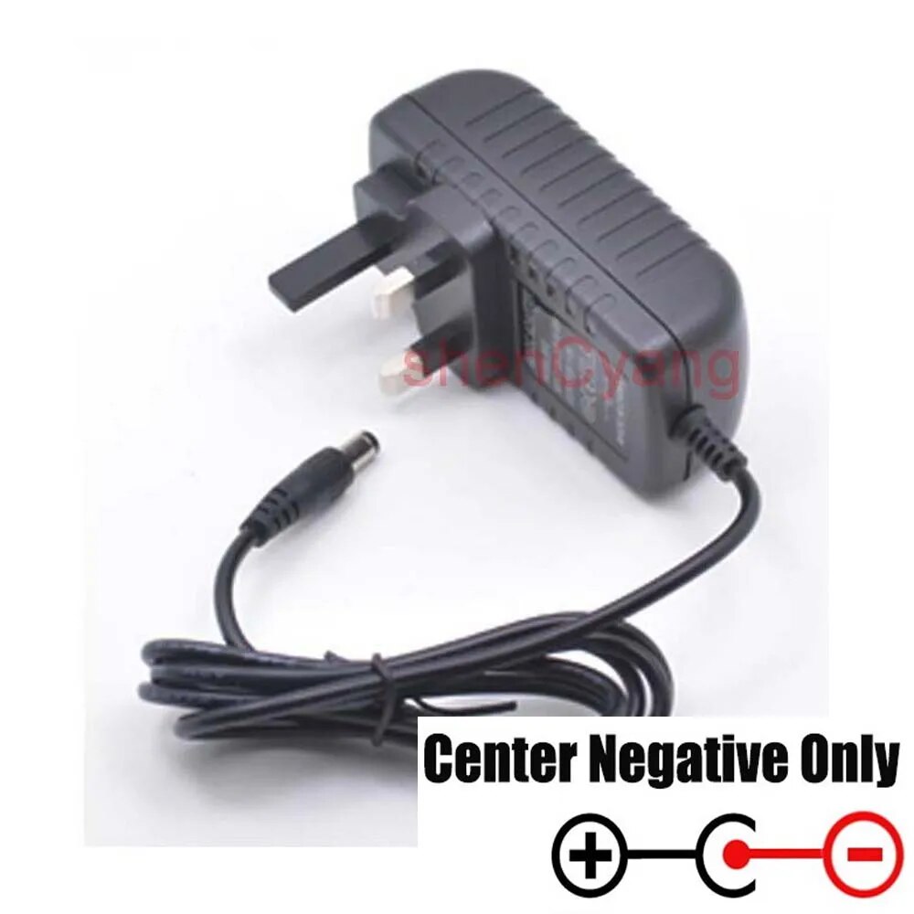 High quality AC/DC 9V 2A 2000mA 18W Switching Power Supply adapter Reverse Polarity Negative Inside 5.5mm x 2.1mm-2.5mm. 