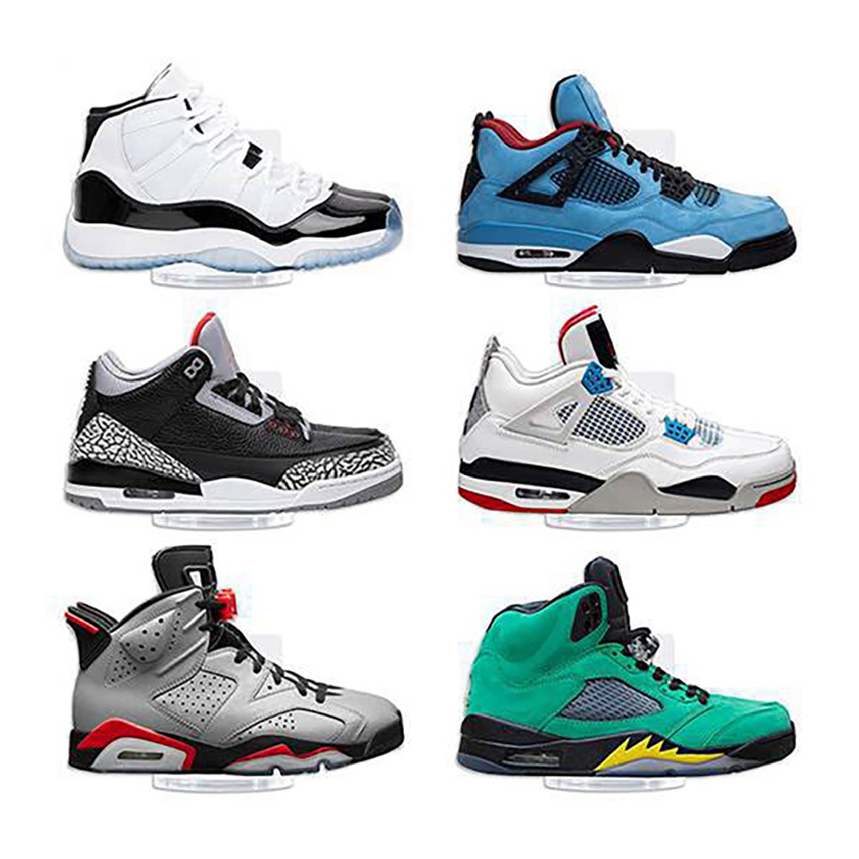 Floating Shoe Display Shelves for Wall Mount Set of 16,Clear Acrylic Floating Shelves for Showcase Sneaker Collection. 