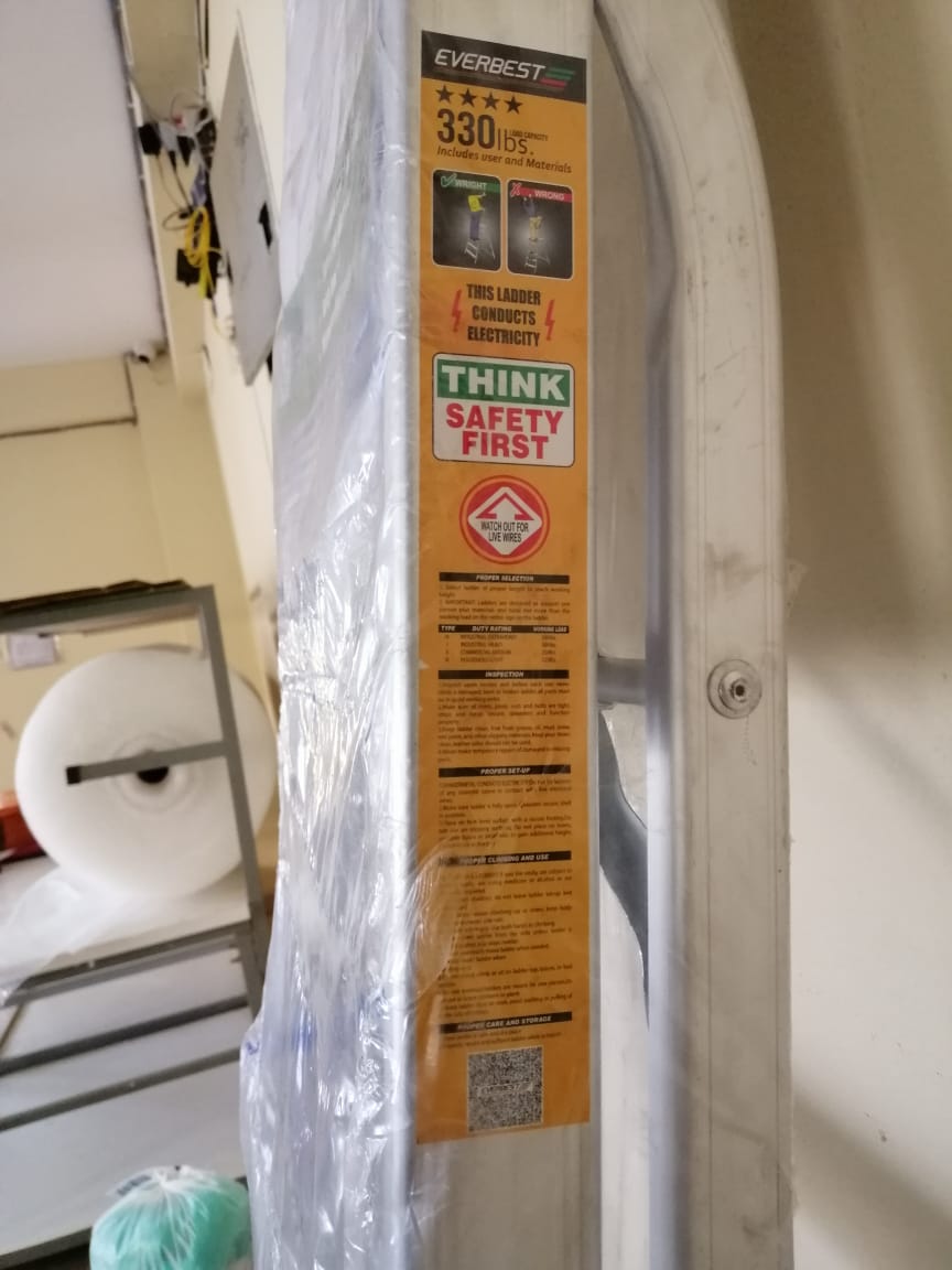 8 Step Everbest Brand Heavy-duty Ladder, Aluminium Folding Ladder (Best quality ,long lasting) Number 1 ladder in Bangladesh. 