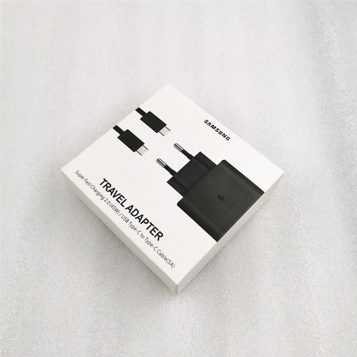 【happy one】Samsung EP-TA845 Super Fast Charging Adapter 5A Dual Type C Cable For Galaxy S21 Plus S20 + Note A90 A52 A72