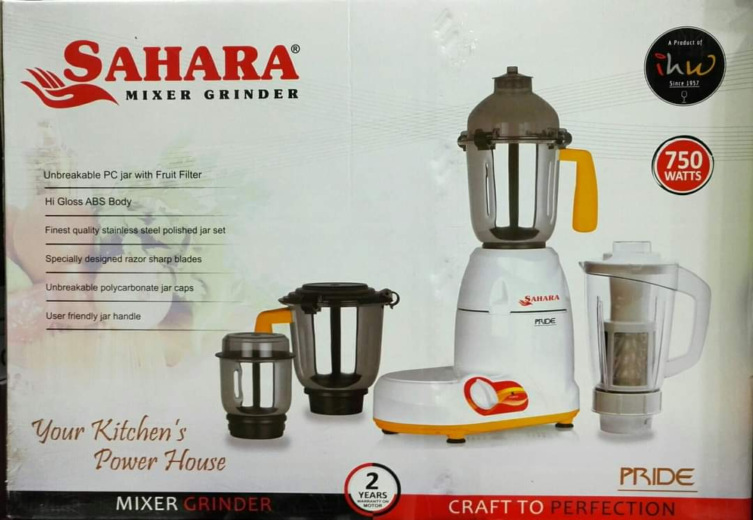 SAHARA Pride 4 In 1 Mixer Grinder & Blender 750W. 