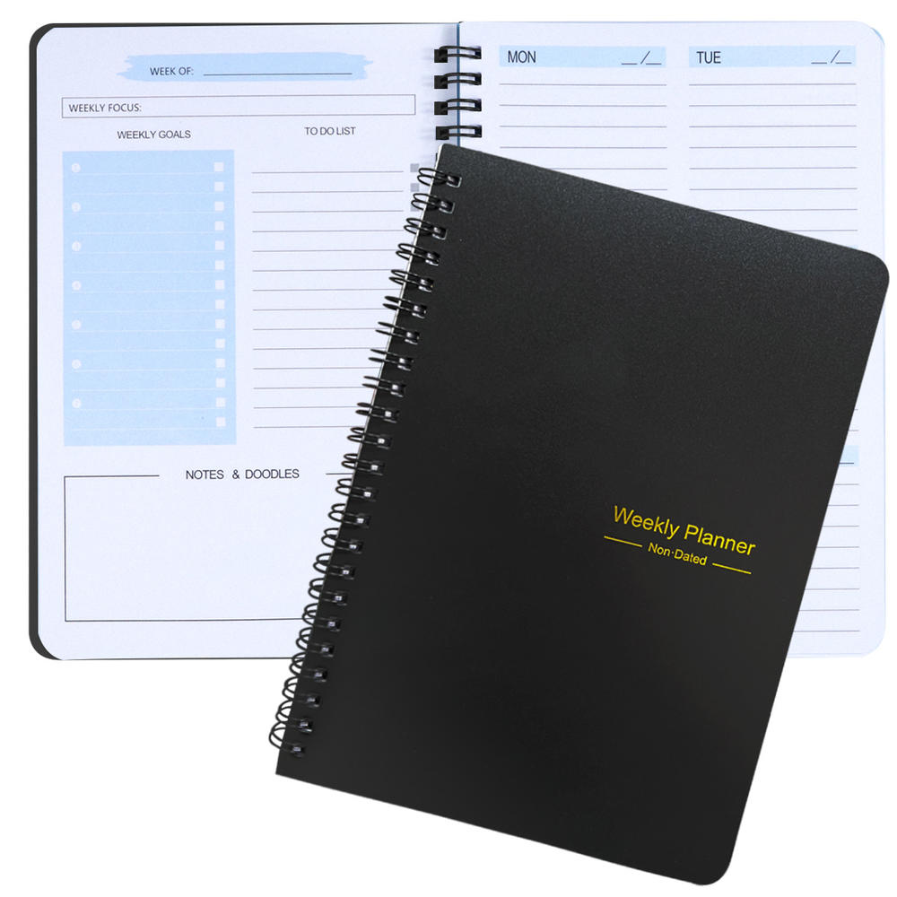 Journal Weekly Planner Notebook Durable Daily Portable To Do List Journal Monthly A5 Daily Notebook for Work Study Travel Goal setting Personal development. 