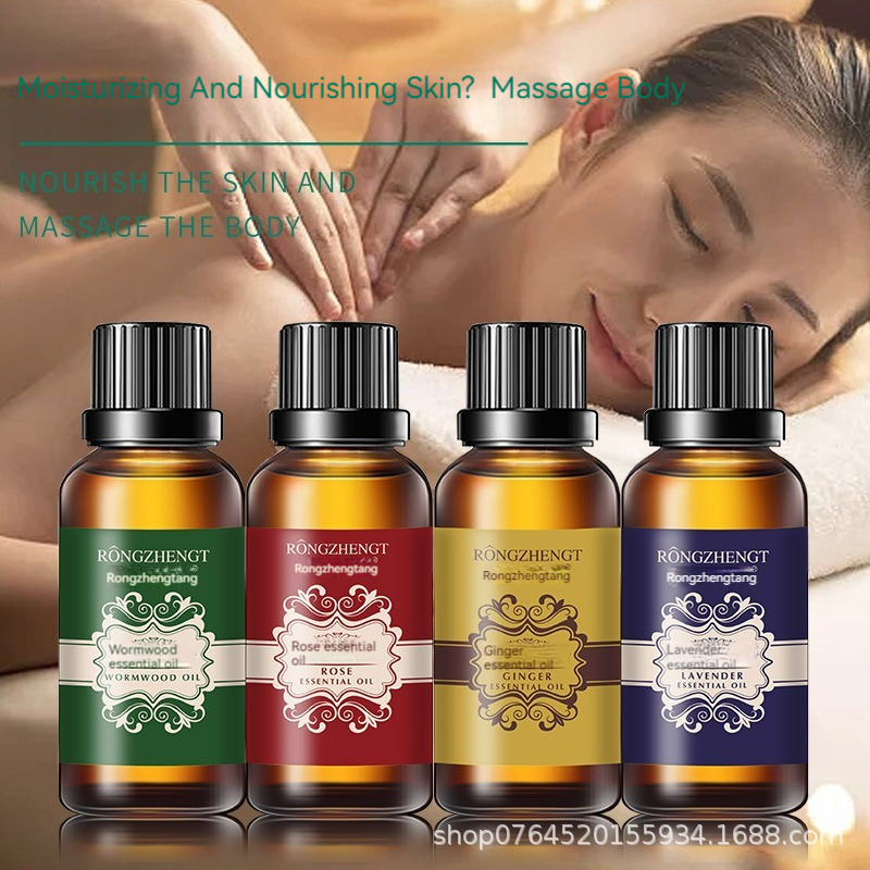 Massage Oil Belly Drainage Ginger Oil Rose Oil Lavender Oil Ay Tsao Oil for Weight Loss Slimming Tummy Belly Fat Fat Burning Relieve Muscle Soreness