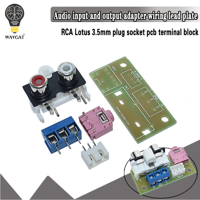 DIY Kit Audio Switch Board RCA 3.5mm Audio Input Block For Amplifier Kit Electronic