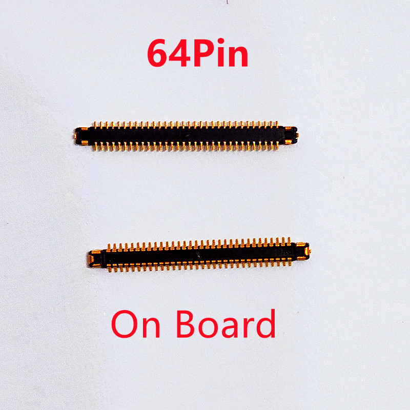 10Pcs LCD Display FPC Flex Connector For Samsung Galaxy A50 A505 A505F SM-A505F Screen Plug On Board 64pin. 