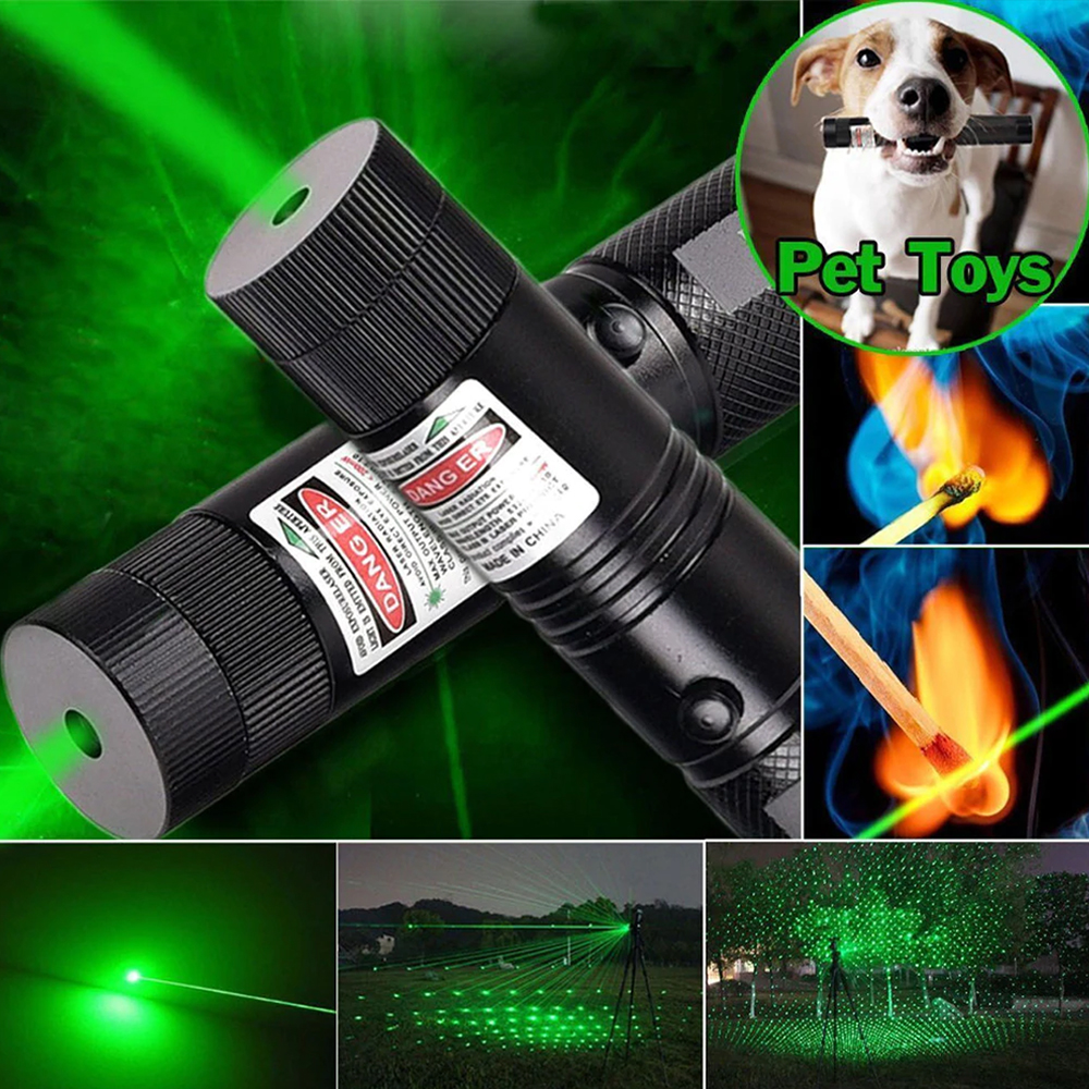 Laser Pointer Light 303 - Green - 18650 Powerful Rechargeable Battery - 10 Km Adjustable Focus - Professional. 