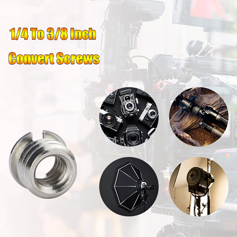 5Pcs Camera Screw Nut 1/4 To 3/8 Inch Convert Screws Standard Adapter Screw Quick Release Screw Tripod Mount Adapter Screw Eatop