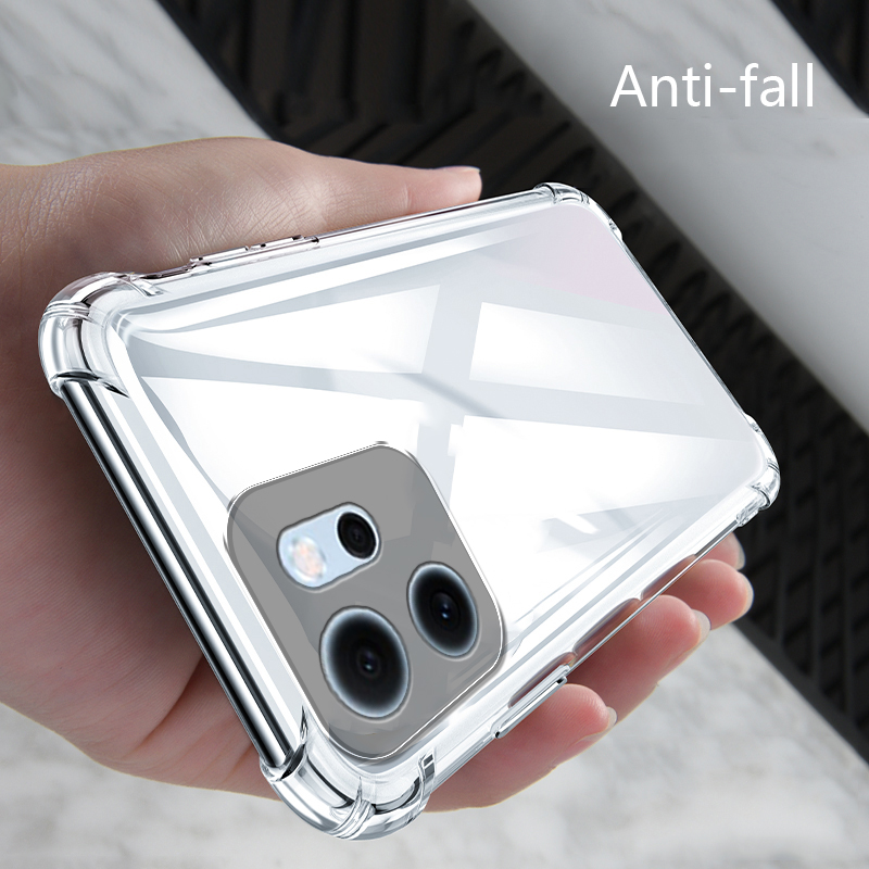 Olige Casing For OPPO Reno 14F New transparent airbag four corners drop-proof all-inclusive phone case