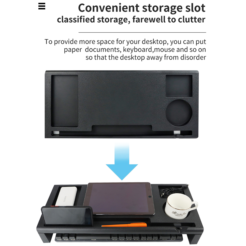 Monitor Stand Riser Computer Stand Desk Organizer With Usb Hub Extender Heightened Shelf For For Laptop Pc Printer. 
