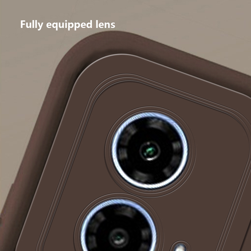 Tokifu For Motorola Moto G34 New Angel Eye Staircase Silicone Protective Case Solid Color Series All Inclusive Anti Drop Soft Case. 