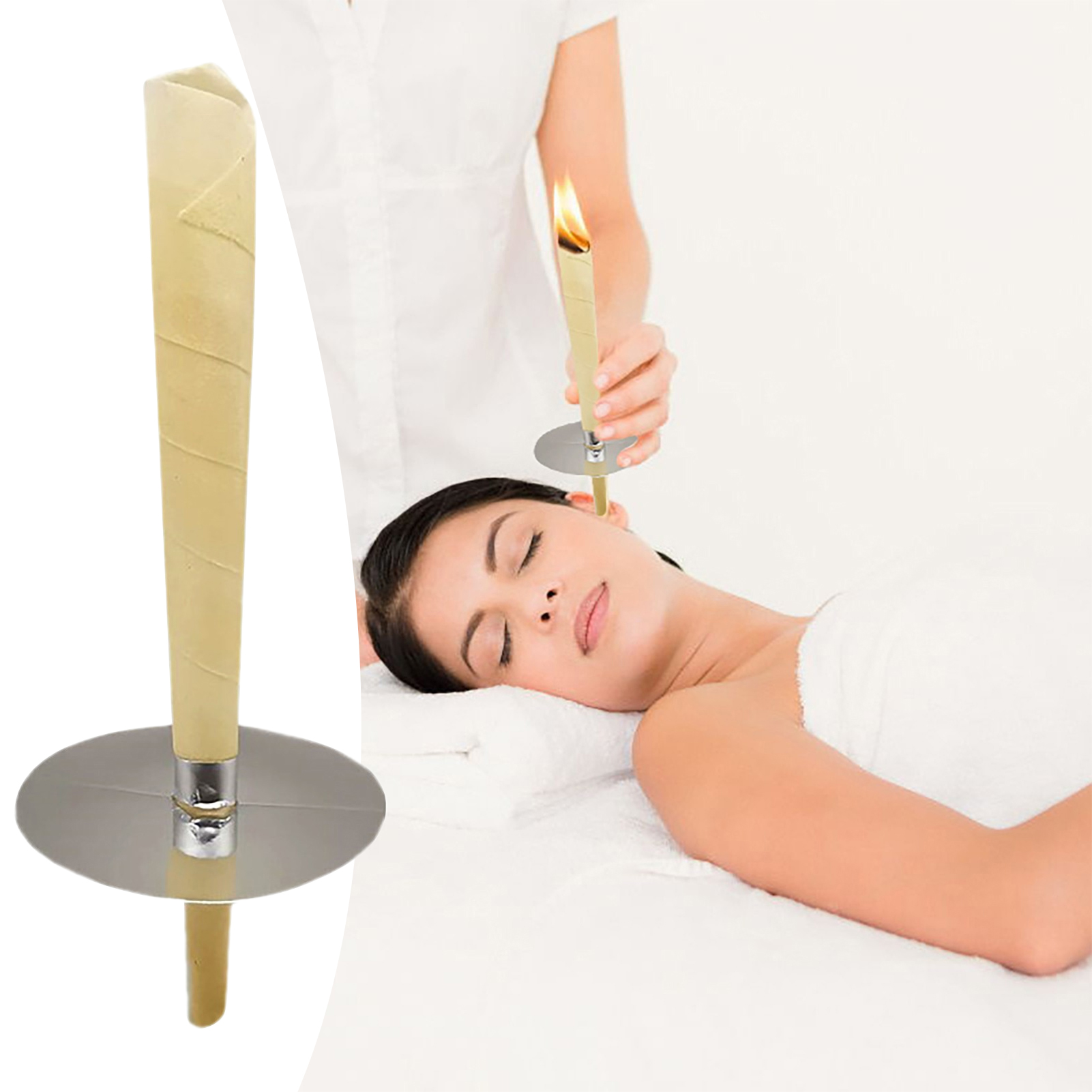 Trumpet Ear Candle Smooth Aromatherapy Ear Candle with Plug. 