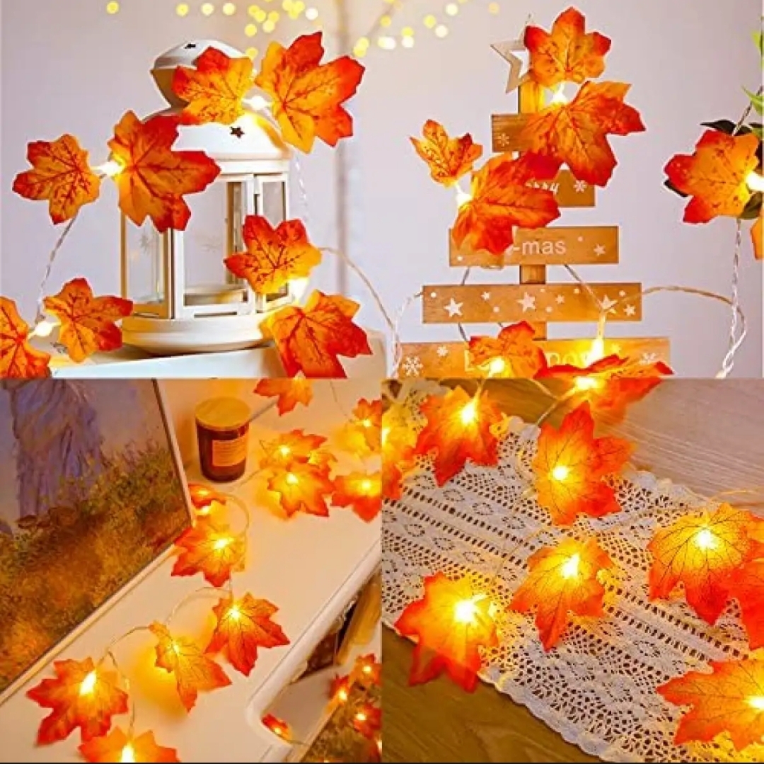 Maple Leaf Fairy Lights/Autumn Leaves Fairy Sparkling String Lights 20Led,Unique light,001