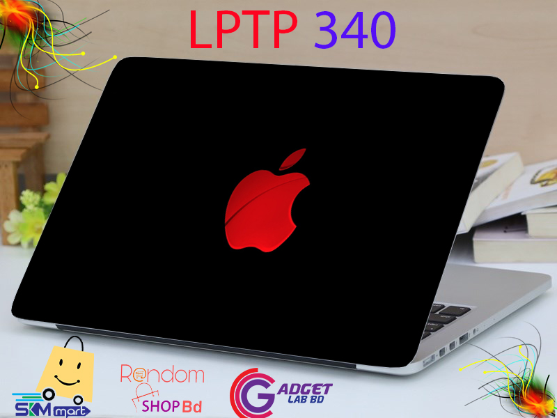 LPTP - 340 Apple Red logo Laptop Sticker Laptop Skin Sticker & Laptop Skin for laptop Back Side Decoration