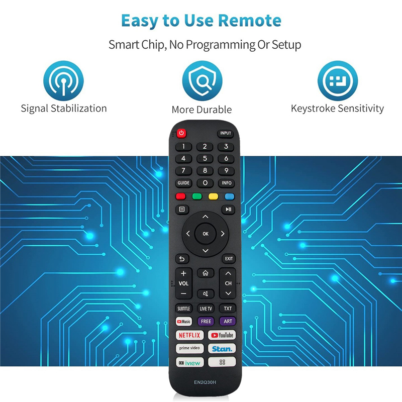 1 Piece Remote Control Replace Remote Control for Hisense 4K Smart TV 65Q7 65SX 70S5 58S5 50S5. 