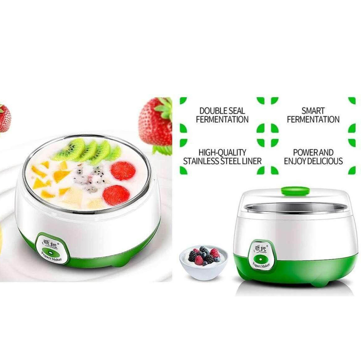 15W (ABS + PP) Material Automatic Yogurt (Doi) Maker with 8-15 Hours Preparation Time  - 1L. 