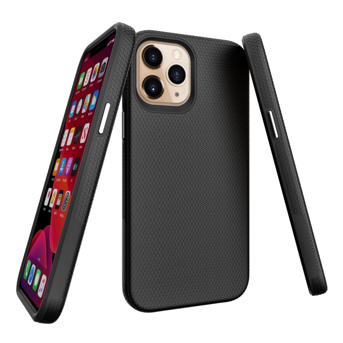 Triangle Armor Texture TPU + PC Case For iPhone 12 Pro Max. 