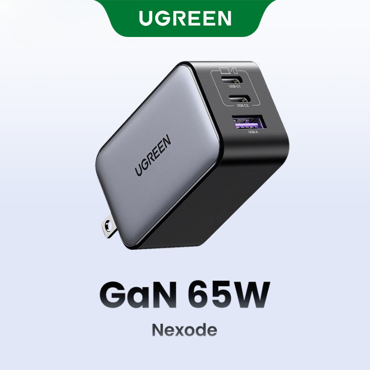 UGREEN GaN 65W USB C Charger Quick Charge QC4.0 QC PD3.0 PD USB C Type C Fast USB Wall Charger Adapter. 