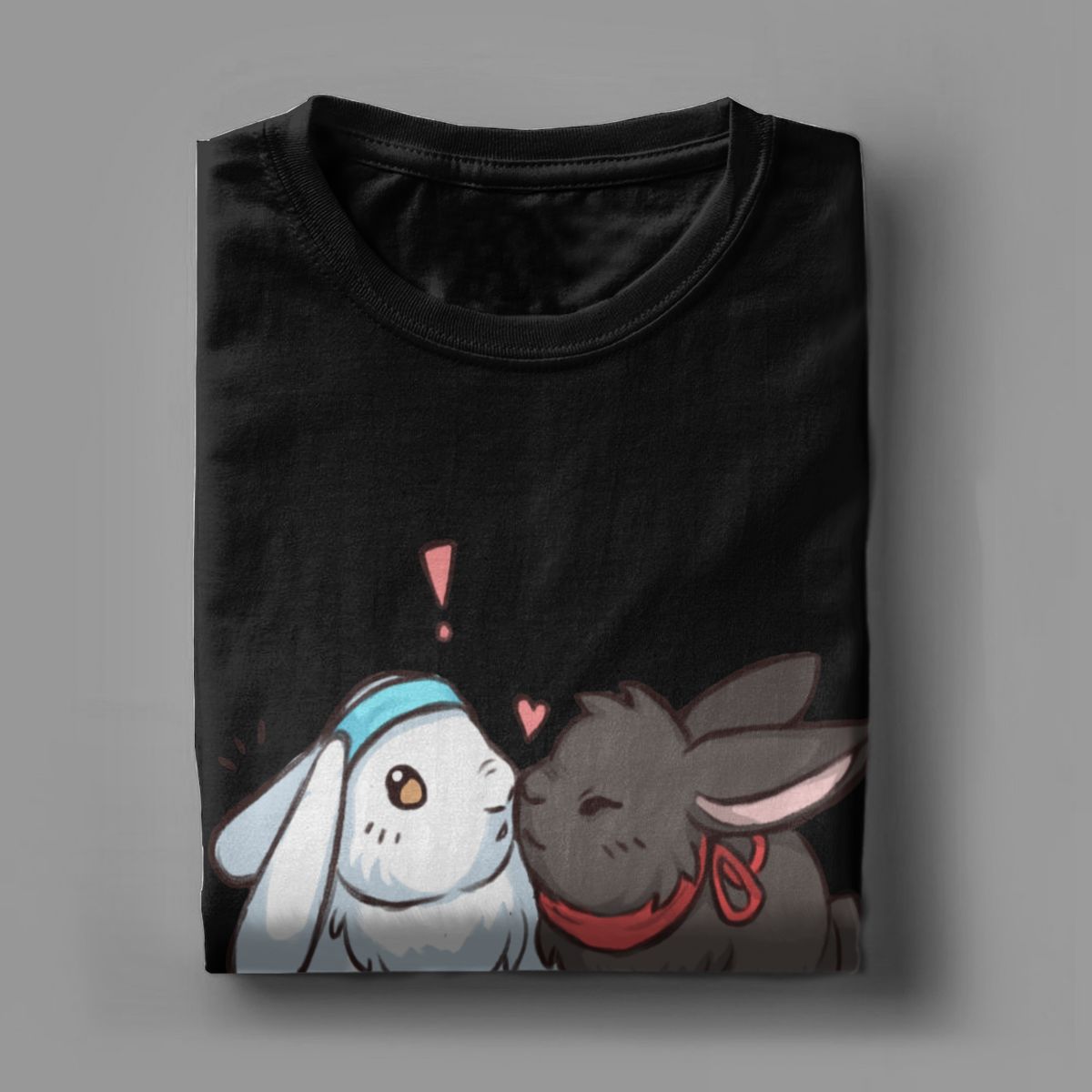 Wangxian Bunnies The Untamed T-Shirt Men Mo Dao Zu Shi Vintage 100% Cotton Tee Shirt Short Sleeve T Shirt Unique Tops. 