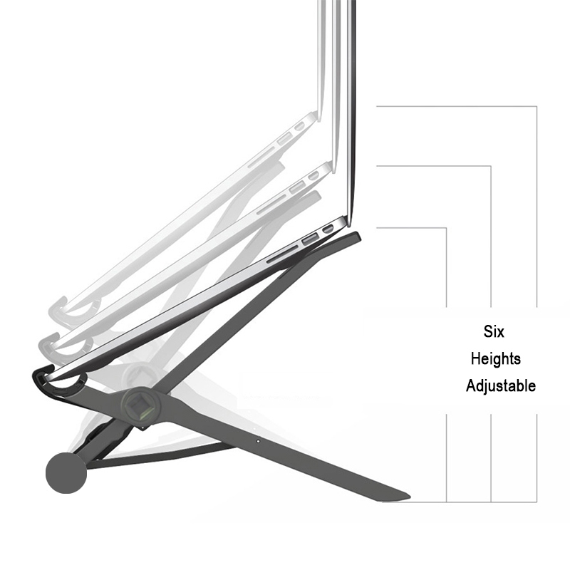 Nexstand K2 Laptop Height Extender Holder Stand Folding Portable Computer Heat Dissipation Bracket, Size: 35.4x4x4cm(Black). 