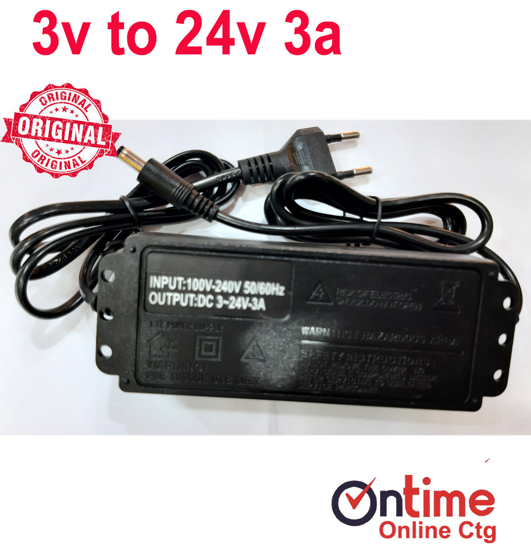 Dc 3V To 24V 3A. Public Adjustable Ac Dc Power Adapter Voltage Controlling Adapter. 