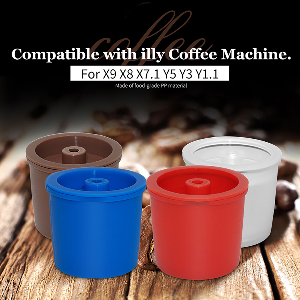 Plastic Espresso Filter Refillable Coffee Capsules Container for illy Machines. 