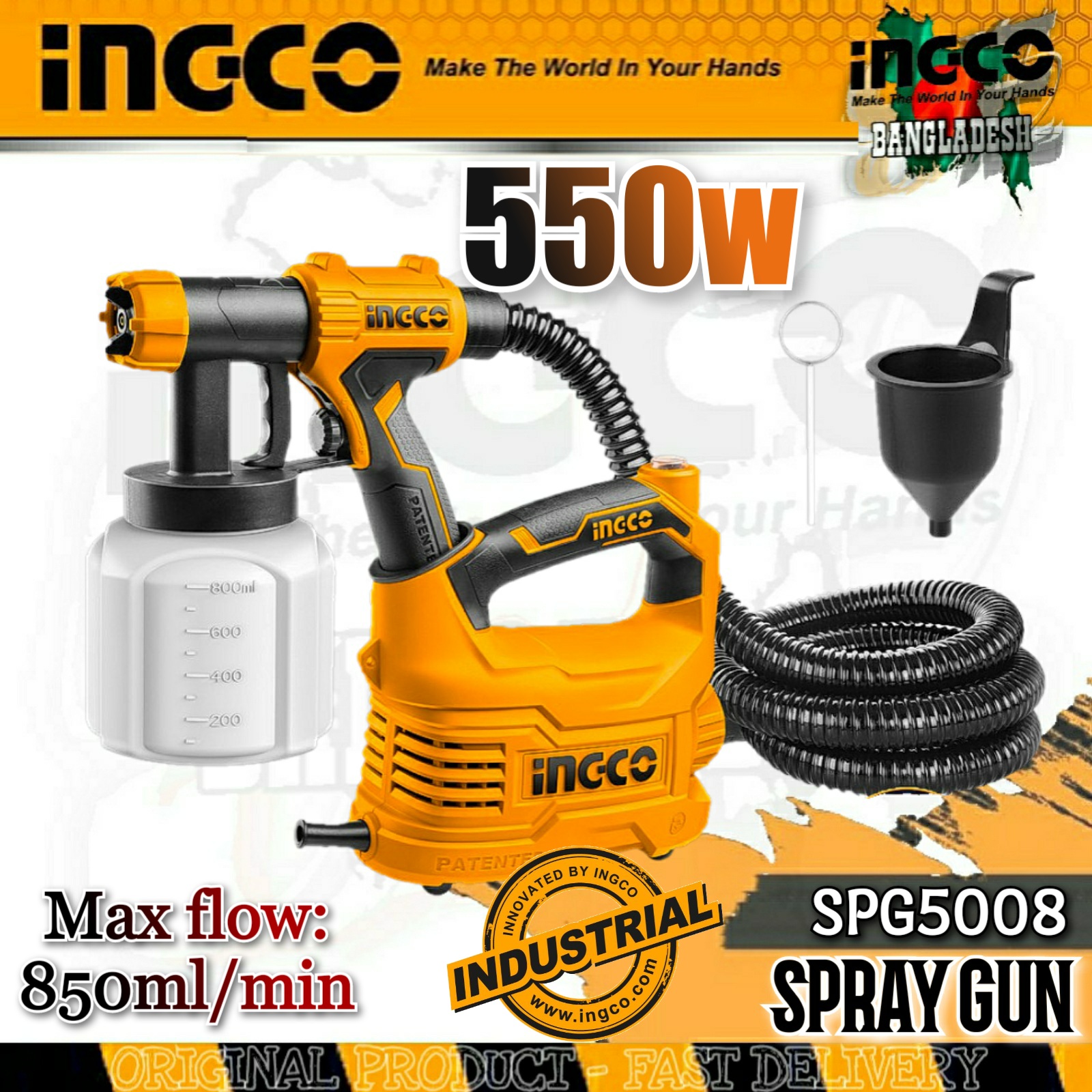 SPRAY GUN INDUSTRIAL 450W INGCO (SPG3508) ubicaciondepersonas.cdmx.gob.mx