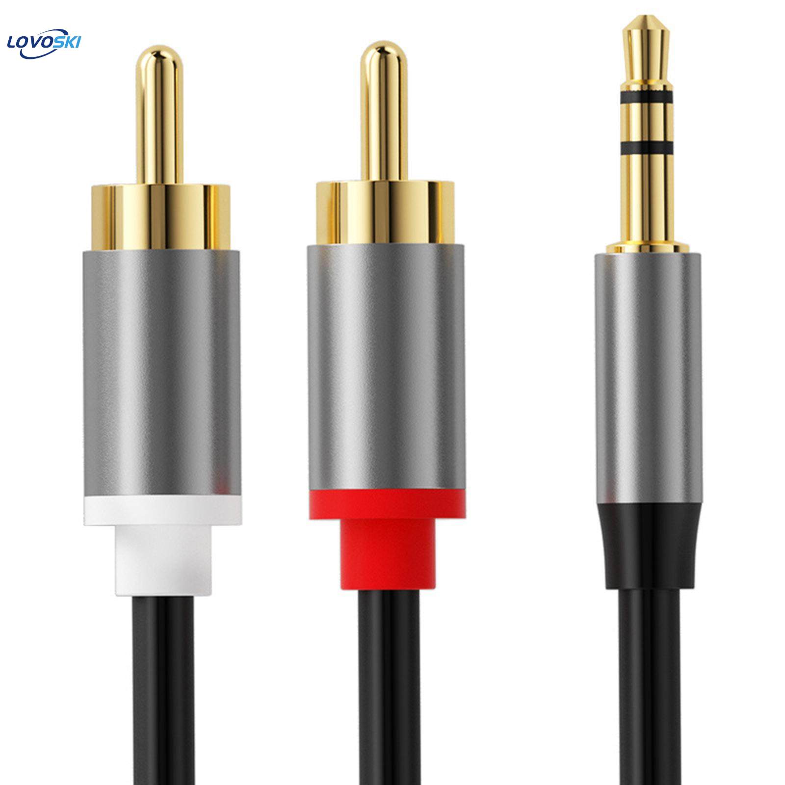to 2 RCA Cable Connector AUX Auxiliary Cable for Headphone Professional Audio Equipment. 
