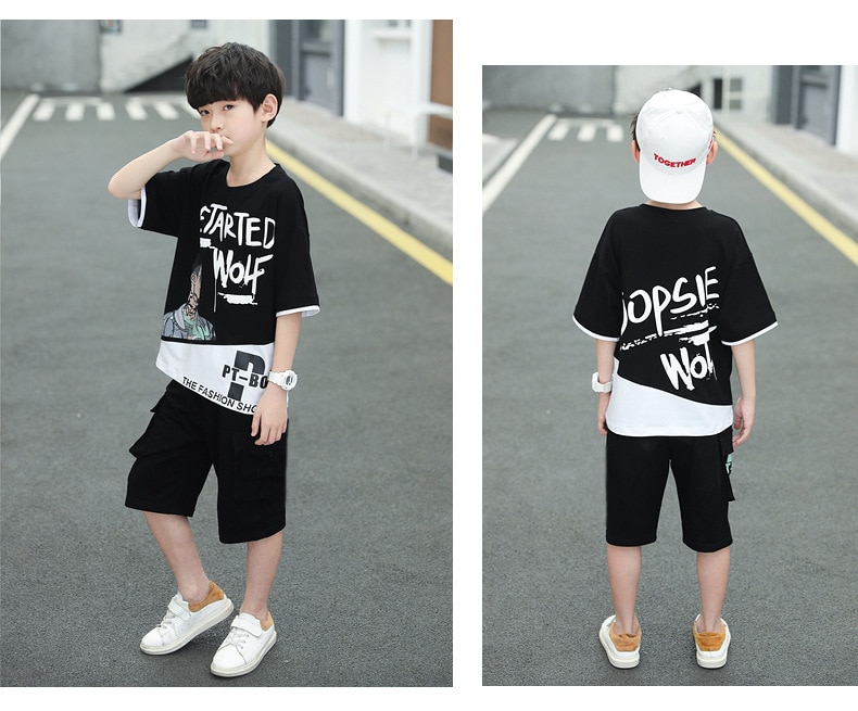 Summer New Boys T shirts Kids Short Sleeve Pants Set 2 Pieces Sets Kids Clothes Baby Boys 6 7 8 9 10 11 12 Years Daraz .bd